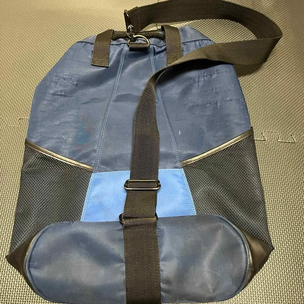 RARE vintage polo sport ralph lauren bucket bag sling backpack blue and leather‎